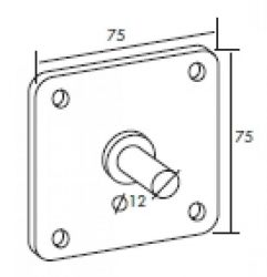 Foto principal Soporte 75 x 75 con espiga 12